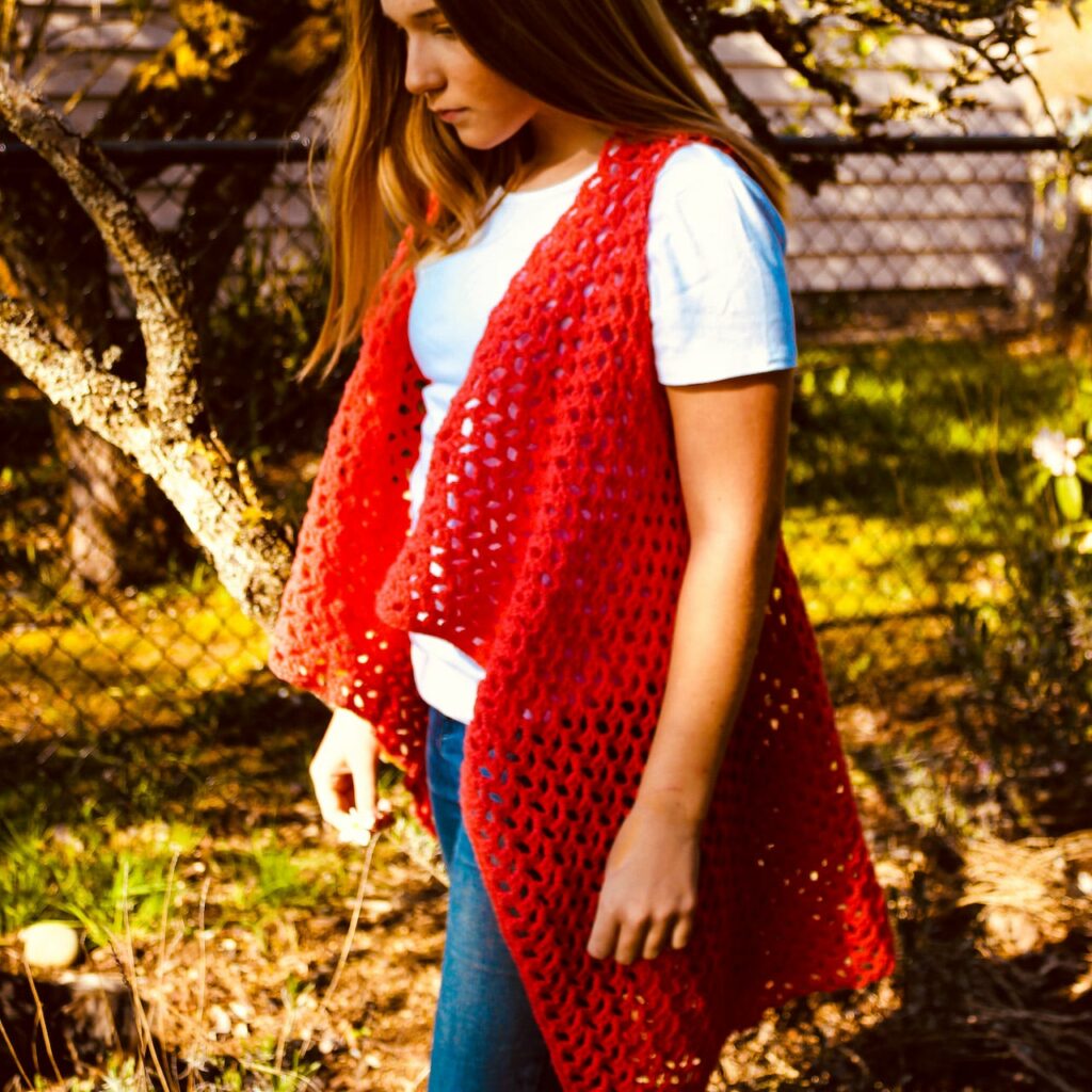 Crochet Waterfall Cardigan