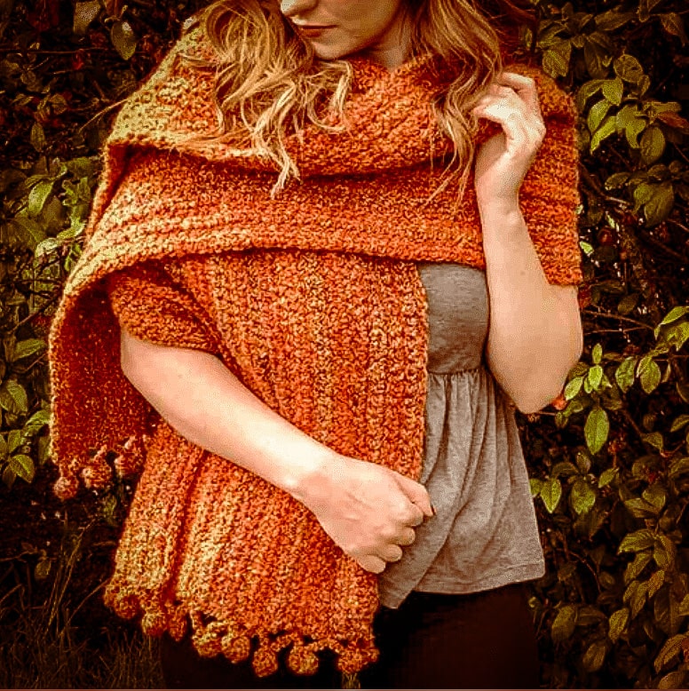 Cozy Fireside Crochet Wrap