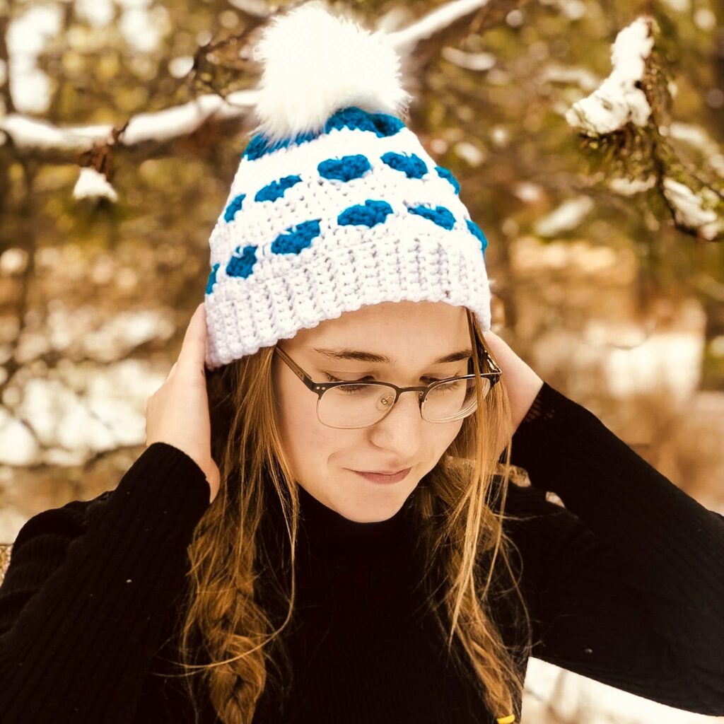 You'll Always Be in My Heart Crochet Beanie