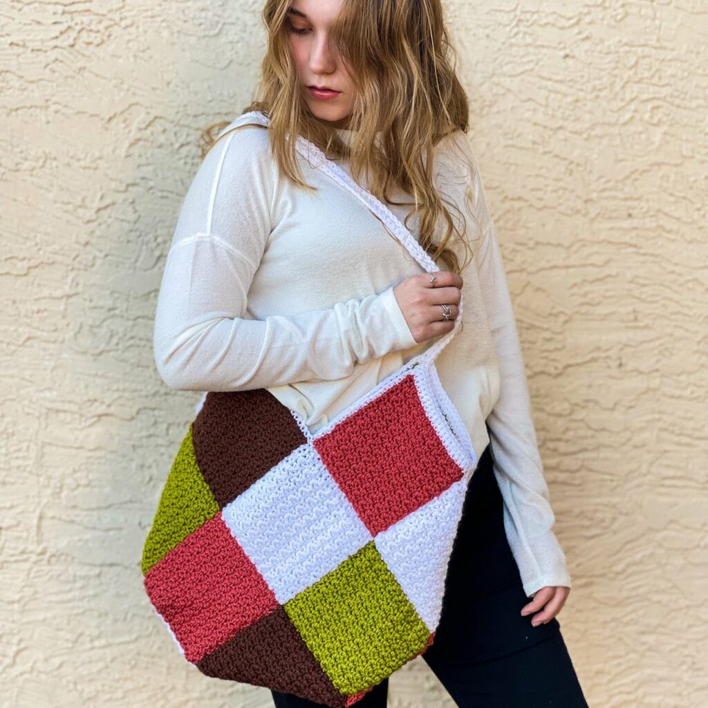 Piper Patchwork Crochet Handbag