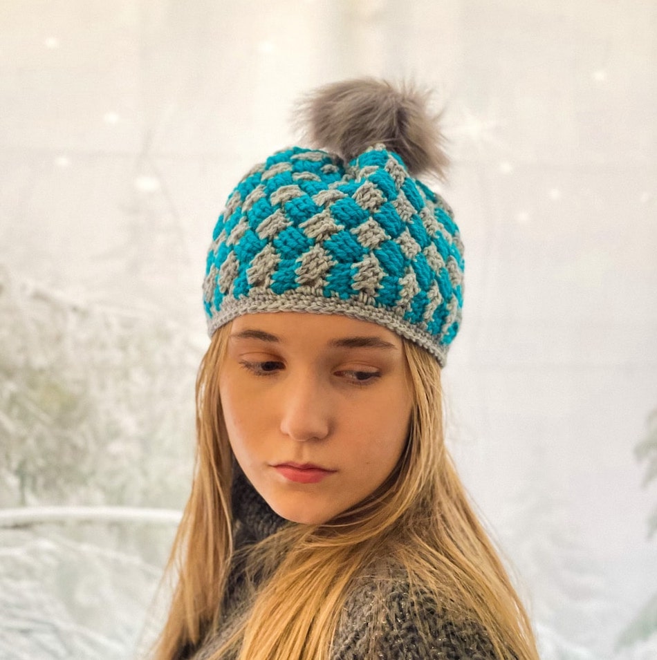 Winter Waves Crochet Beanie