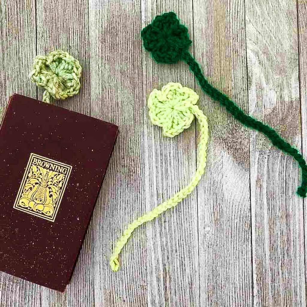 Crochet Clover Bookmark