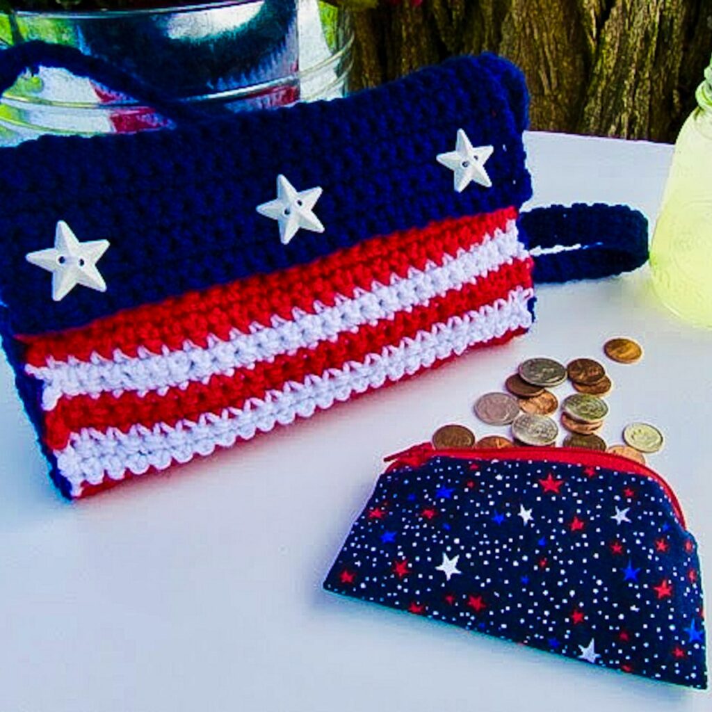 Crochet Fourth of July Purse