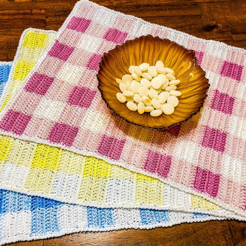 Crochet Gingham Placemats