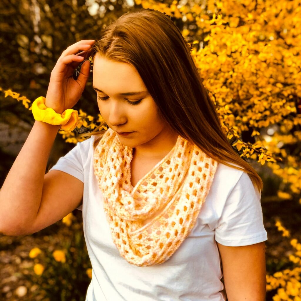 Modern Granny Crochet Scarf