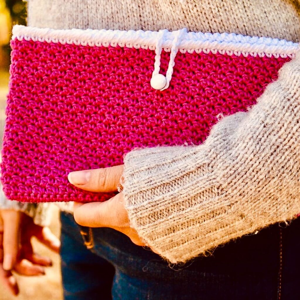 Seed Stitch Clutch Purse