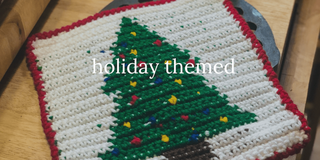 Holiday Themed Crochet Button