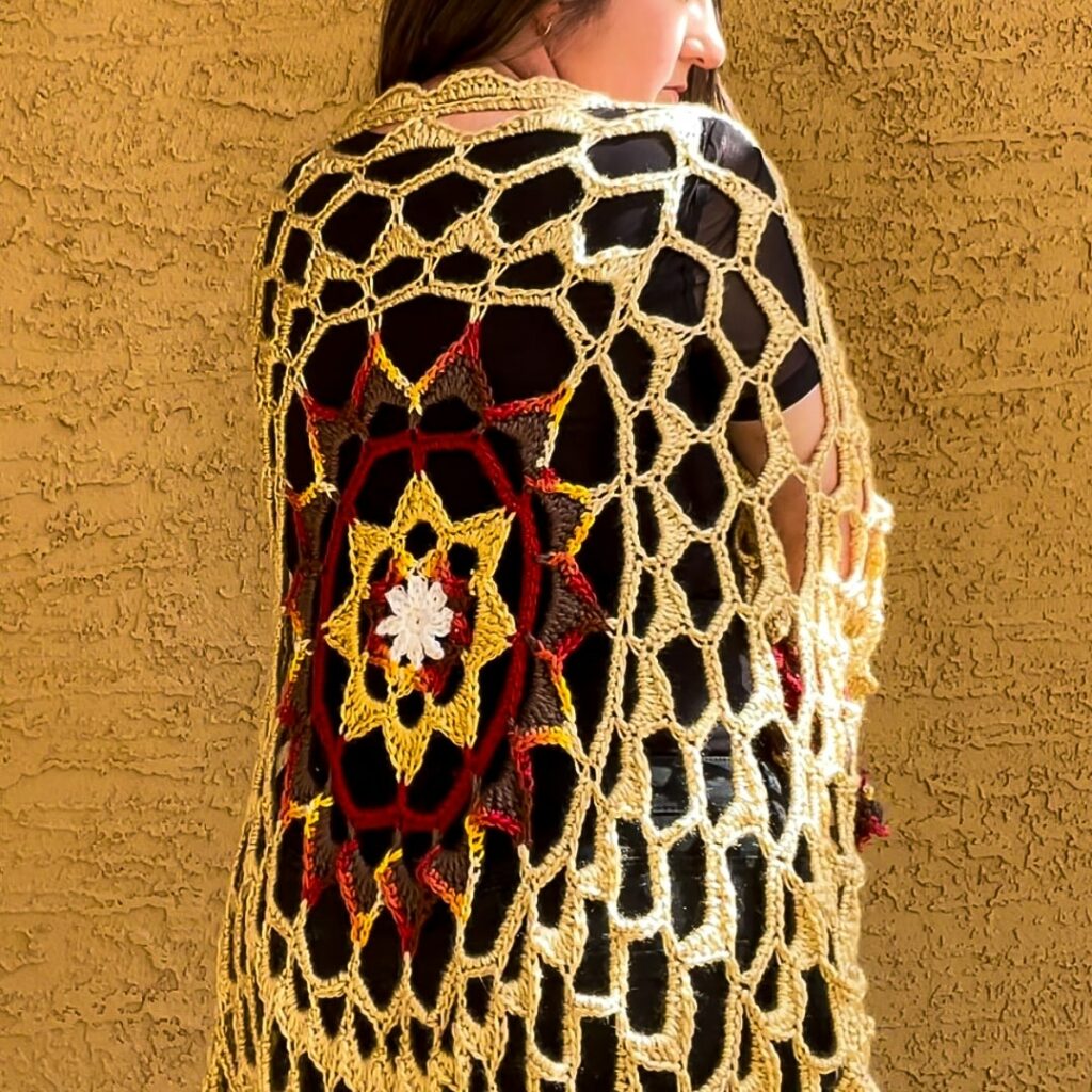 Stella Mandala Crochet Poncho