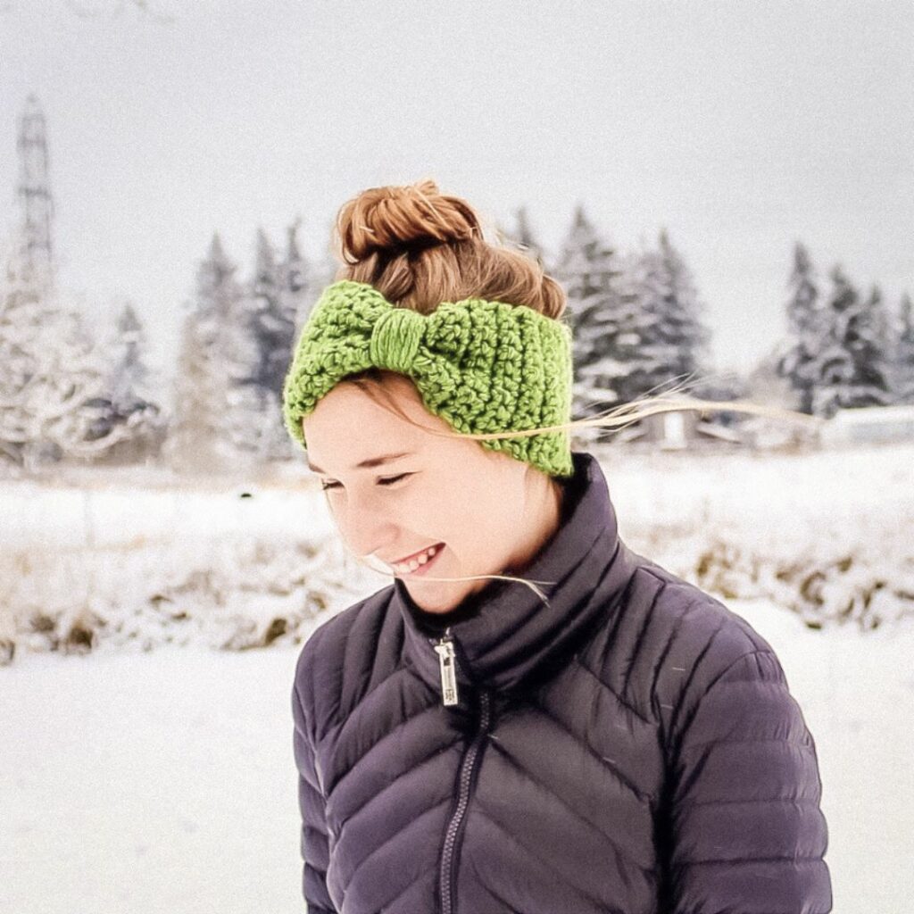 Crochet Chunky Bowtie Beginner Headband